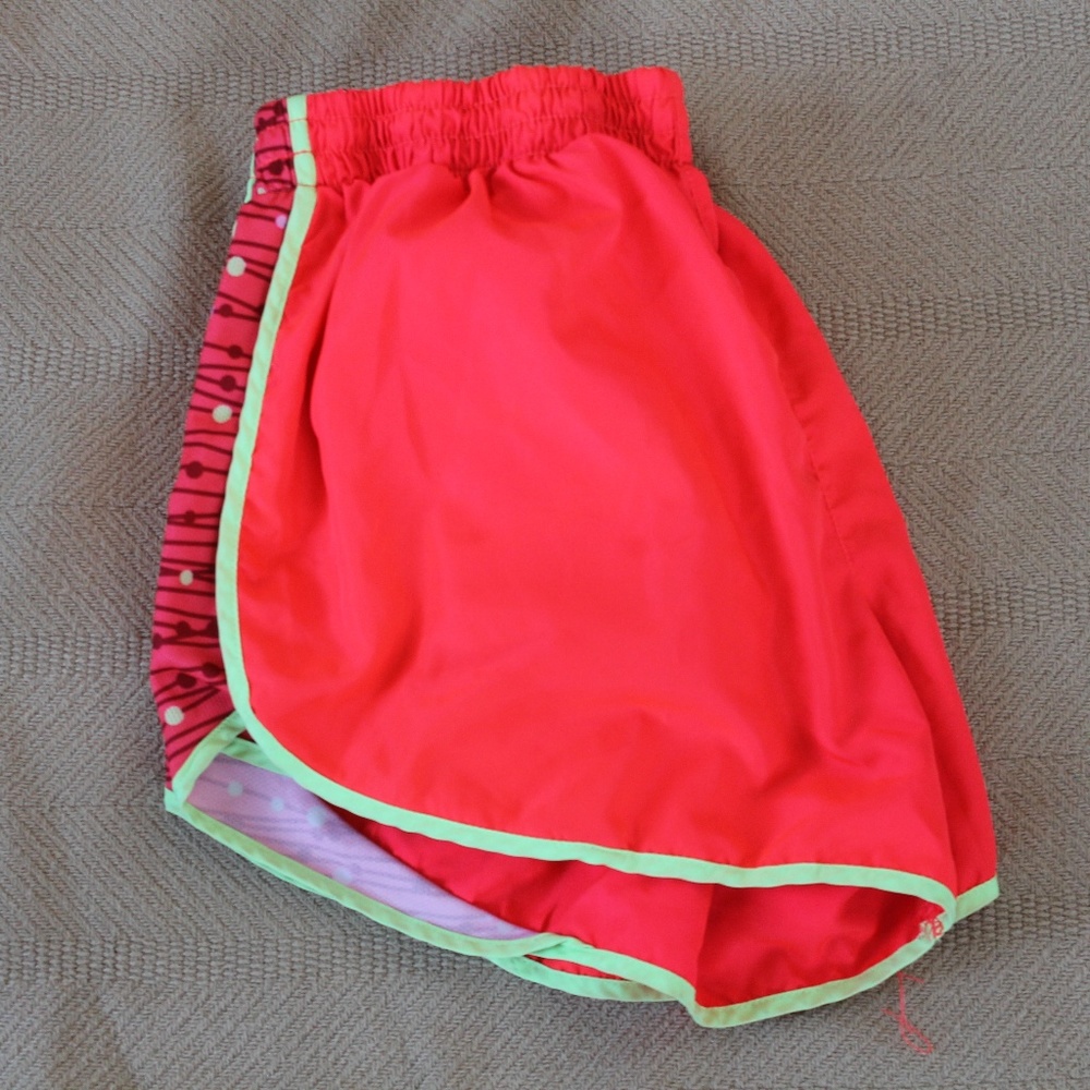 Red and Yellow Short Exercise Shorts